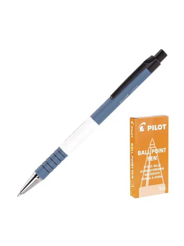 Ручка шариковая Pilot. Soft, автоматическая, синий стержень BPRK-10M (L), узел 0.7 мм, на масляной основе
