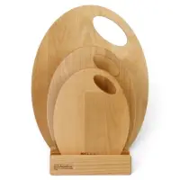 Набор разделочных досок на подставке Adelica, 3 шт.: 30&times;24, 22.5&times;18, 19&times;15 см, пропитаны минеральным маслом, дерево берёза