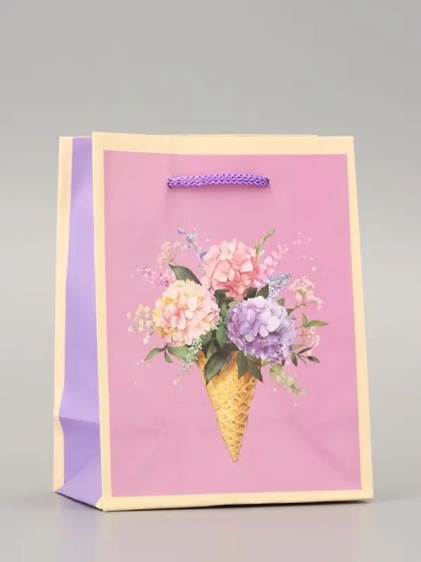 Пакет подарочный ламинированный «Нежный букет» 11.5×14.5×6.5 см Пакет подарочный ламинированный «Нежный букет» 11.5×14.5×6.5 см