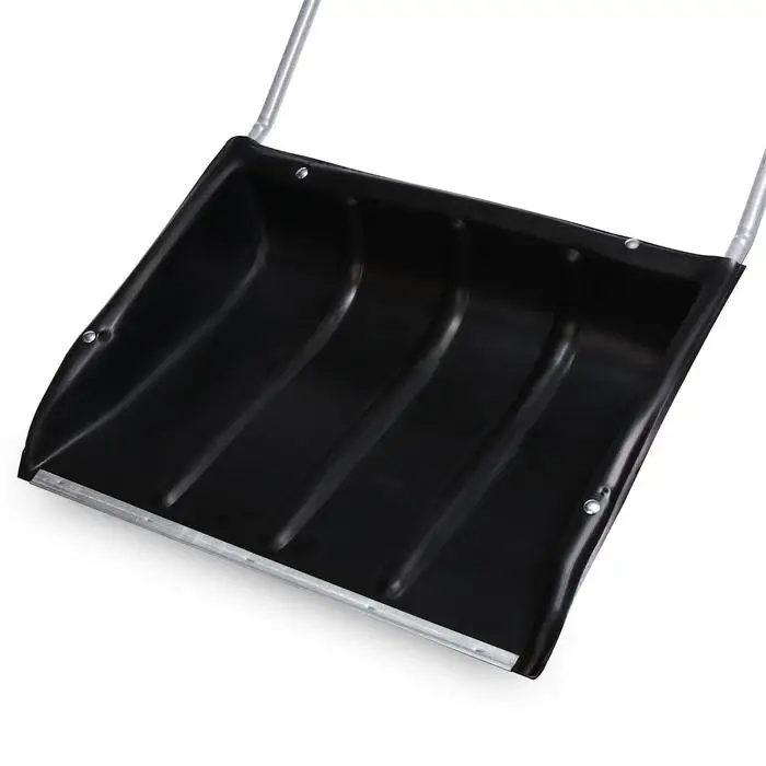 Движок пластиковый для уборки снега, чёрный ковш 600 × 470 мм, металлическая планка, металлическая ручка цвет МИКС Движок пластиковый для уборки снега, чёрный ковш 600 × 470 мм, металлическая планка, металлическая ручка цвет МИКС