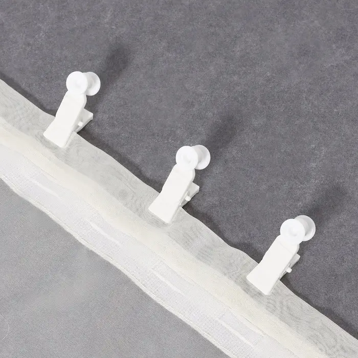 Зажим для штор, 38 × 12 мм, цвет белый, цена за 1 штуку Зажим для штор, 38 × 12 мм, цвет белый, цена за 1 штуку