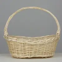 Корзина плетеная (ива): 39х34х17, 1 шт., выбеленный