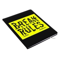 Дневник универсальный 1-11 класса Break Rules. Yellow, твёрдая обложка с поролоном, искусственная кожа, ляссе, блок 80 г/м2