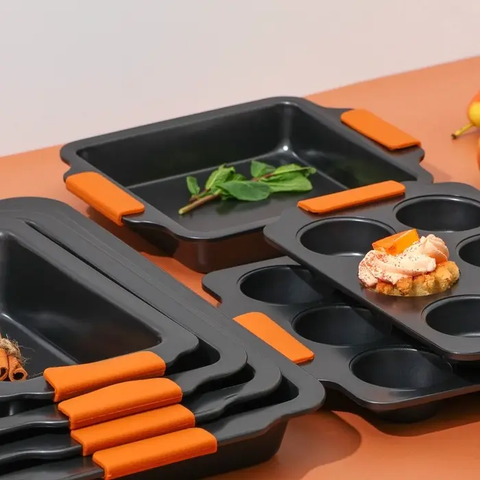 Противень для выпечки Magistro French Bakery, 47&times;30&times;5 см, антипригарное покрытие, чёрный