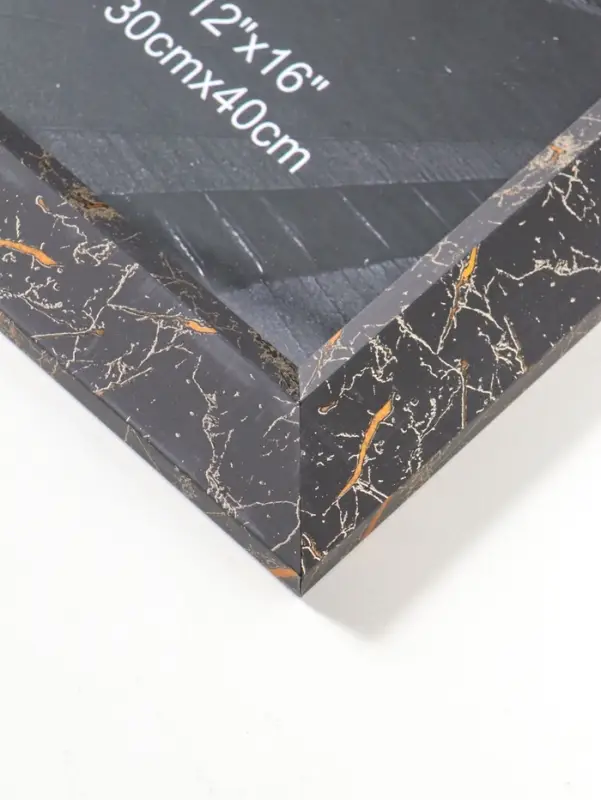 Фоторамка пластик 30х40 см "Гедеон" чёрный с золотом 47х37х2 см