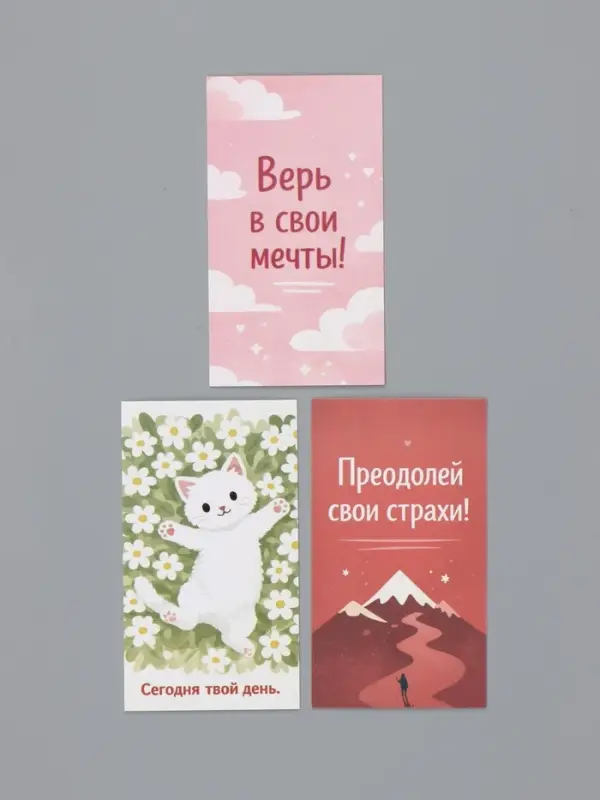 Открытки мини &laquo;Мотивация&raquo;, набор 35 шт., 5&times;9 см