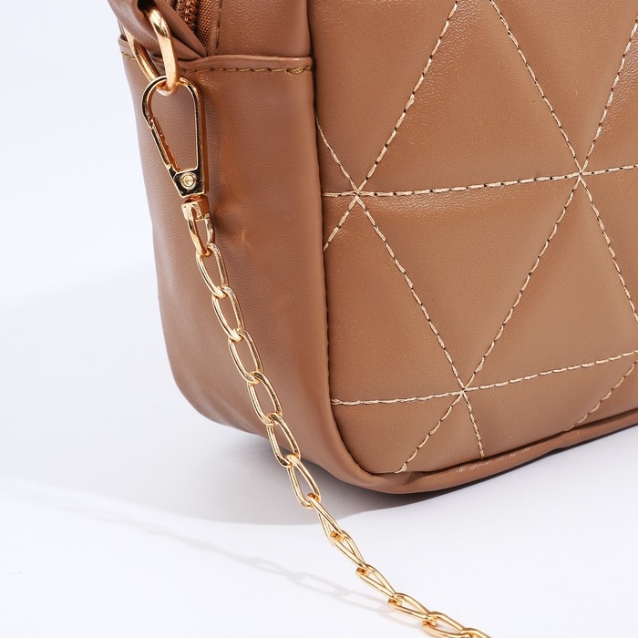 Сумка кросс-боди на молнии, цвет бежевый Сумка кросс-боди на молнии, цвет бежевый