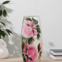 Ваза &laquo;Пышные цветы&raquo;, 7.5&times;11&times;26 см, стекло