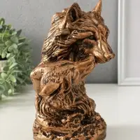 Копилка "Волки (пара)" 14х26 см, бронза Копилка "Волки (пара)" 14х26 см, бронза