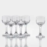 Набор рюмок для ликёра Paşabah&ccedil;e Tulipe, 55 мл, 6 шт., стекло, прозрачный