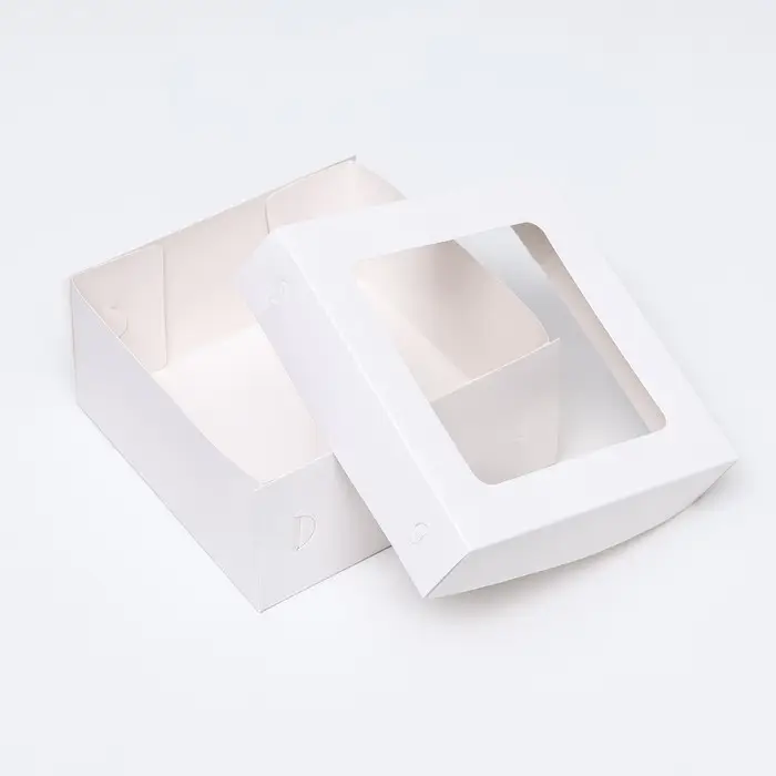 Кондитерская упаковка, белая, 17×17×8 см Кондитерская упаковка, белая, 17×17×8 см