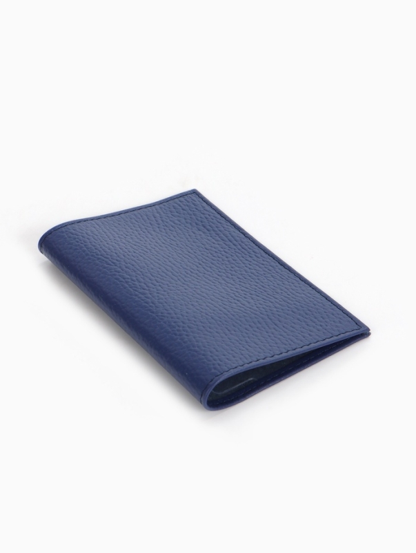 Обложка для паспорта 9,5*0,5*13,5, загран, флотер синий (12)