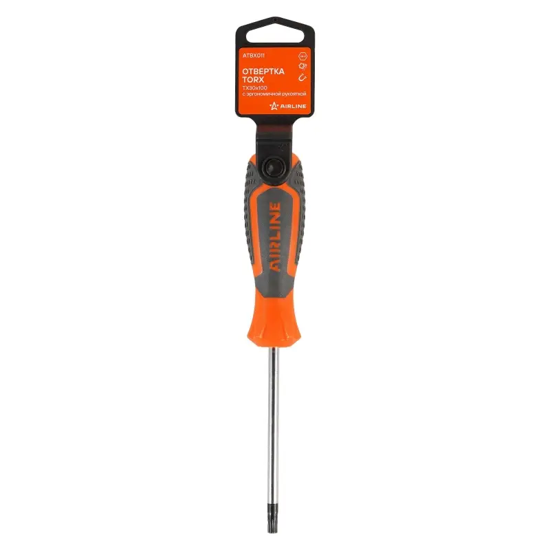Отвертка TORX TX30x100мм, магнитный наконечник, пласт.подвес