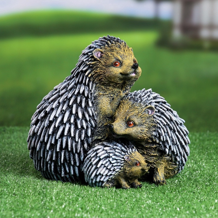 Садовая фигура из гипса «Семейтсво ежей», 20×19×22 см