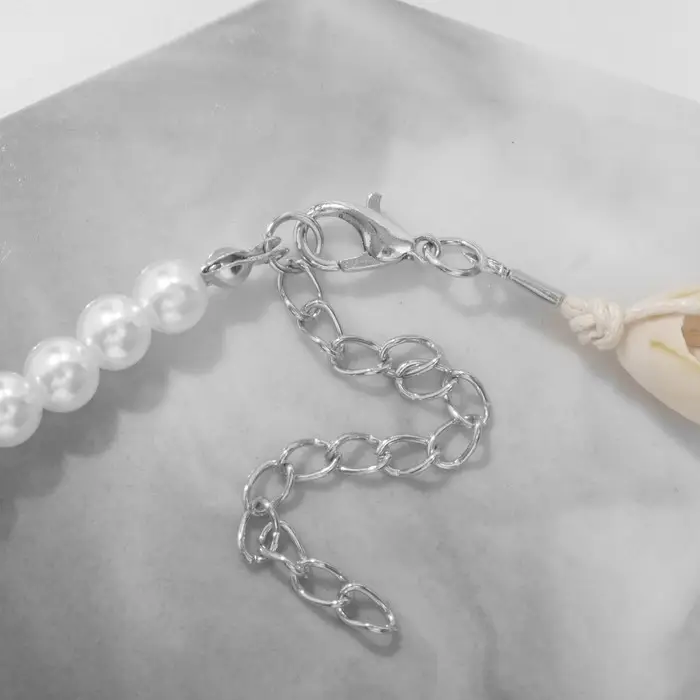 Чокер &laquo;Морская звезда&raquo;, цвет белый в серебре, 42см