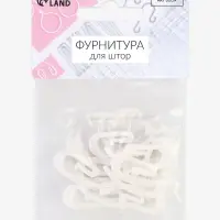 Крючок для штор &laquo;Улитка&raquo;, 31&times;12&times;2 мм, 10 шт., белый