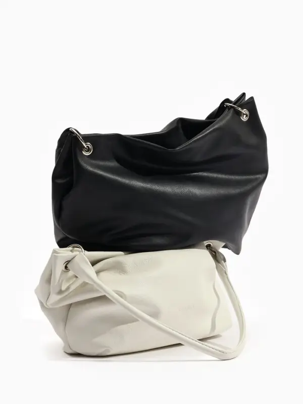 Сумка - мешок женская TEXTURA, на молнии, 36&times;10&times;28 см, белая