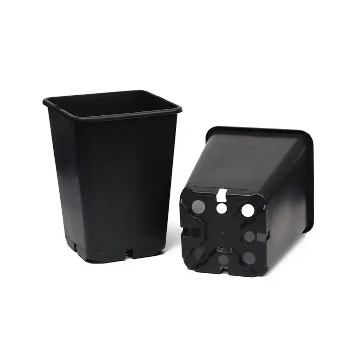 Горшок для рассады, 7 л, 21&times;21&times;27.5 см, чёрный