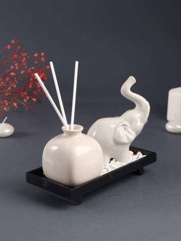 Диффузор керамика  Диффузор керамика "Слон" аромапалочки 3 шт 9,5х20х16 см