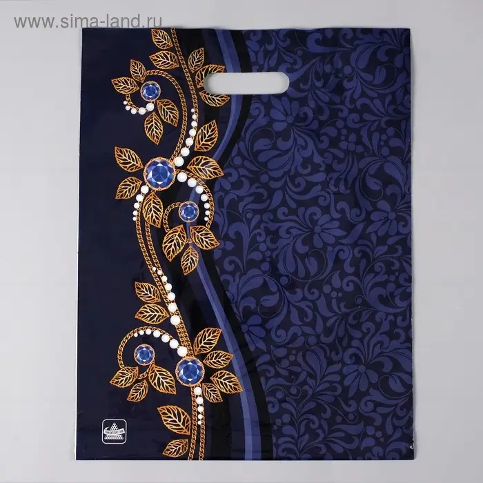 Пакет «Винтаж NEW», полиэтиленовый с вырубной ручкой, 60 мкм 40×31 см