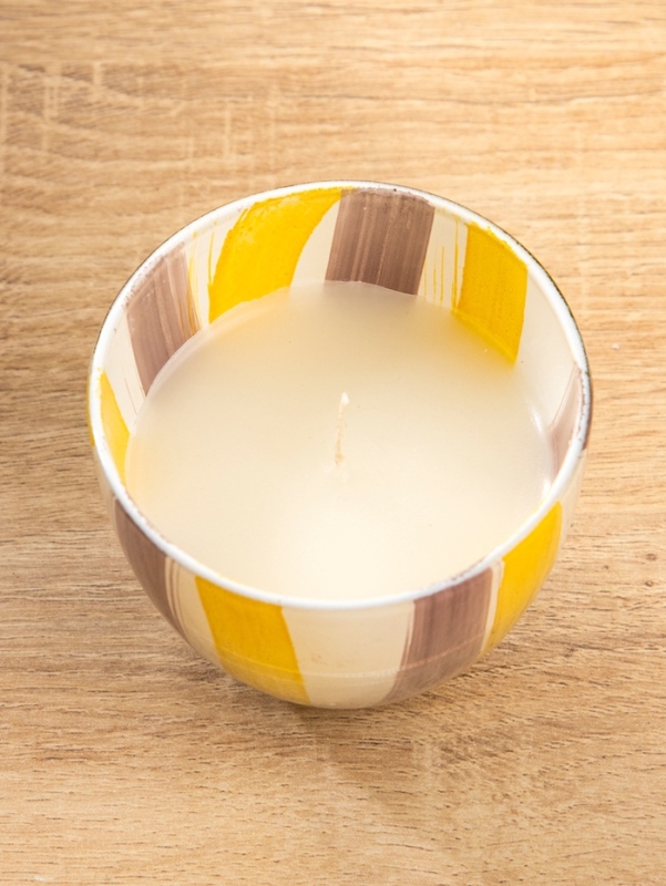 Свеча ароматическая в стеклянном подсвечнике 85 гр, капучино+ваниль Свеча ароматическая в стеклянном подсвечнике 85 гр, капучино+ваниль