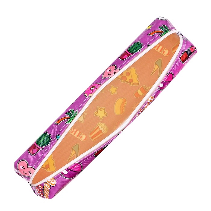 Пенал школьный «Стикеры», на молнии, МИКС