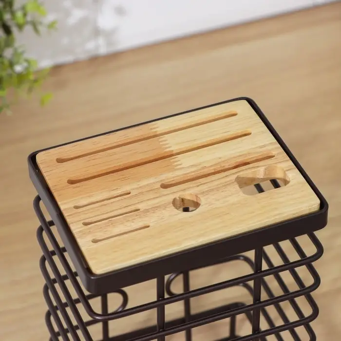 Подставка для ножей Доляна &laquo;Лофт&raquo;, 13&times;10.5&times;23 см, коричневая
