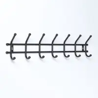 Вешалка настенная &laquo;Уют&raquo;, 7 крючков, 66&times;15&times;8 см, чёрная