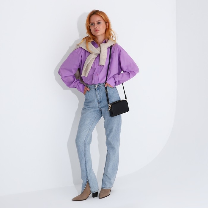 Сумка кросс-боди на молнии, цвет чёрный Сумка кросс-боди на молнии, цвет чёрный