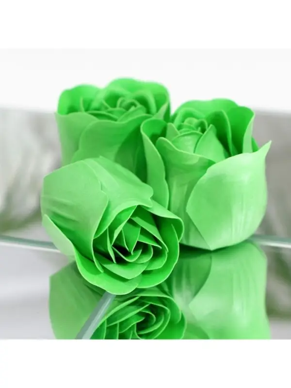 Мыльные розочки, зелёные, набор 3 шт., в коробке