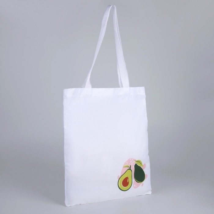 Сумка-шопер «Авокадо» без молнии, белая Сумка-шопер «Авокадо» без молнии, белая
