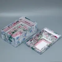 Набор коробок 10 в 1, упаковка подарочная, &laquo;Цветочный сад&raquo;, 12&times;7&times;4 - 32.5&times;20&times;12.5 см