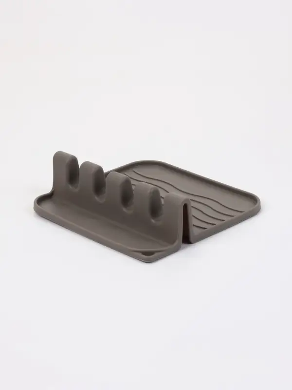 Подставка под кухонные принадлежности Доляна, 4 ячейки, 13.5&times;14&times;4 см, силикон, серая