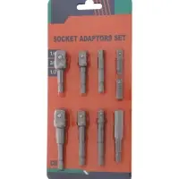 Набор адаптеров для бит и торцевых головок ТУНДРА, 1/4" 3/8" 1/2", 25 - 70 мм, 9 шт.