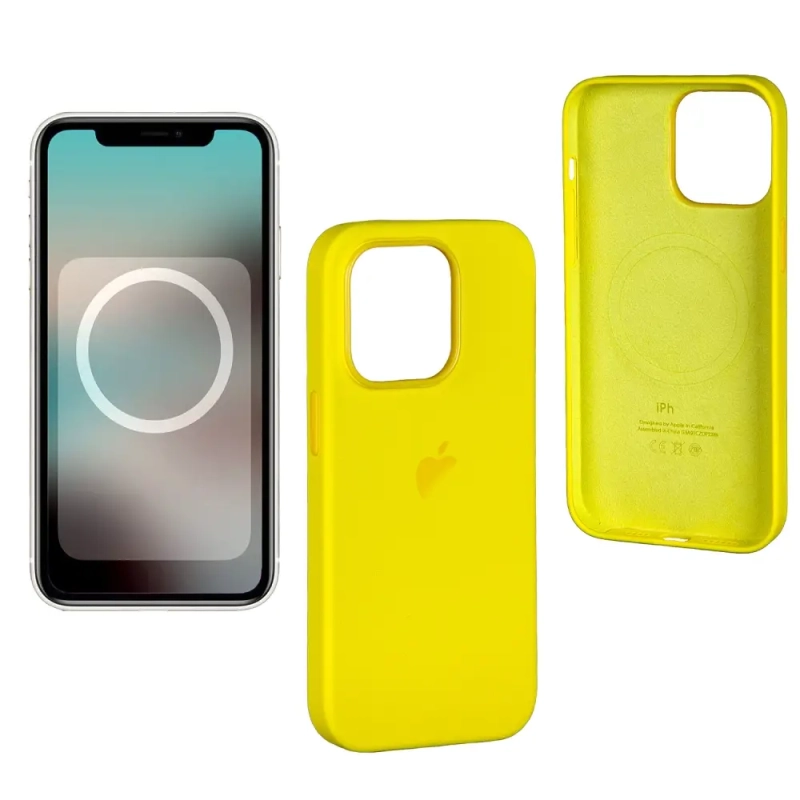 Чехол iPh 14 Pro Max Silicon Case 100% ORG Yellow Чехол iPh 14 Pro Max Silicon Case 100% ORG Yellow