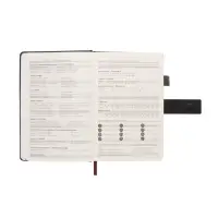 Ежедневник недатированный формат А5, с хлястиком, 128л, линия, пвх, Черный Ежедневник недатированный формат А5, с хлястиком, 128л, линия, пвх, Черный