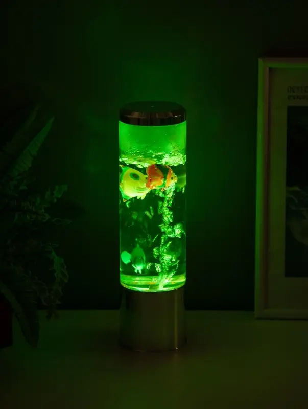 Светильник Светильник "Аквариум с рыбками" LED RGB 4,5Вт USB серебро 8,7х8,7х27 см