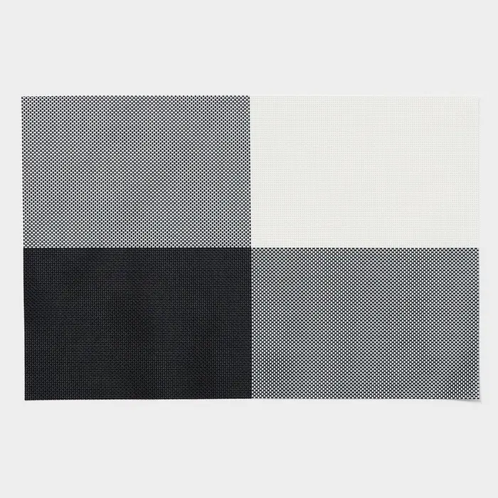 Салфетки сервировочные на стол Доляна &laquo;Настроение&raquo;, 45&times;30 см, 4 шт., бело-чёрные