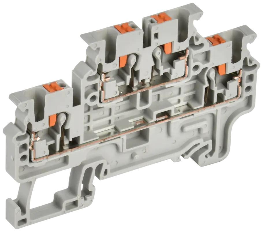 ARMAFIX Клемма пружинная Push-in CP-ML 2 ур. 2,5мм2 серая IEK
