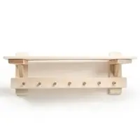 Полка - вешалка "Сосновская №1" 7 крючков 79х27х29 см