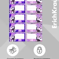 Набор наклеек на тетрадь ErichKrause Manga, 30 штук, пакет, европодвес