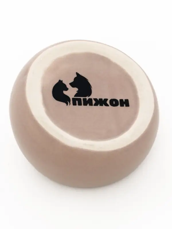 Миска для грызунов, 30 мл, 5.7&times;5.7&times;3.5 см, со скошенным краем, керамика, серая