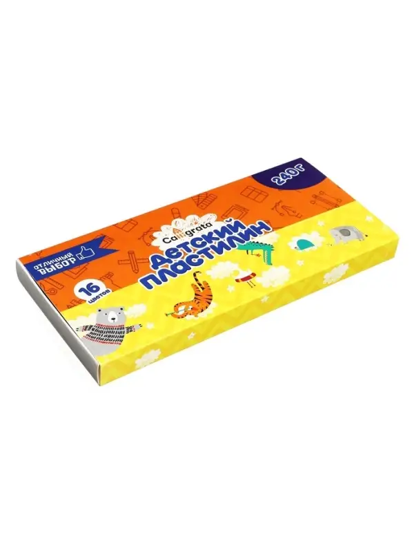 Пластилин Calligrata &laquo;Классический&raquo;, 16 цветов, 240 г