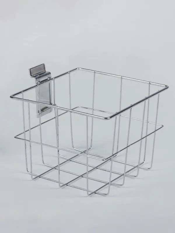 Полка-корзина для экономпанелей, 18&times;17&times;13 см, цвет хром