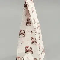 Подарочные пакеты с зажимами, набор 10 шт. &laquo;Новогодний подарок 1&raquo;, 12&times;24&times;8 см