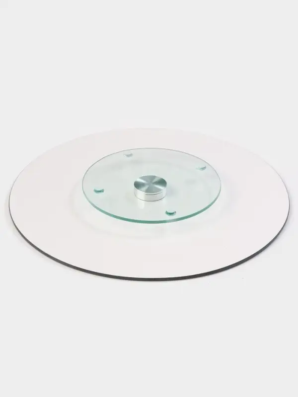 Подставка для торта Magistro &laquo;Восток&raquo;, d=32 см, вращающаяся, стекло, чёрная