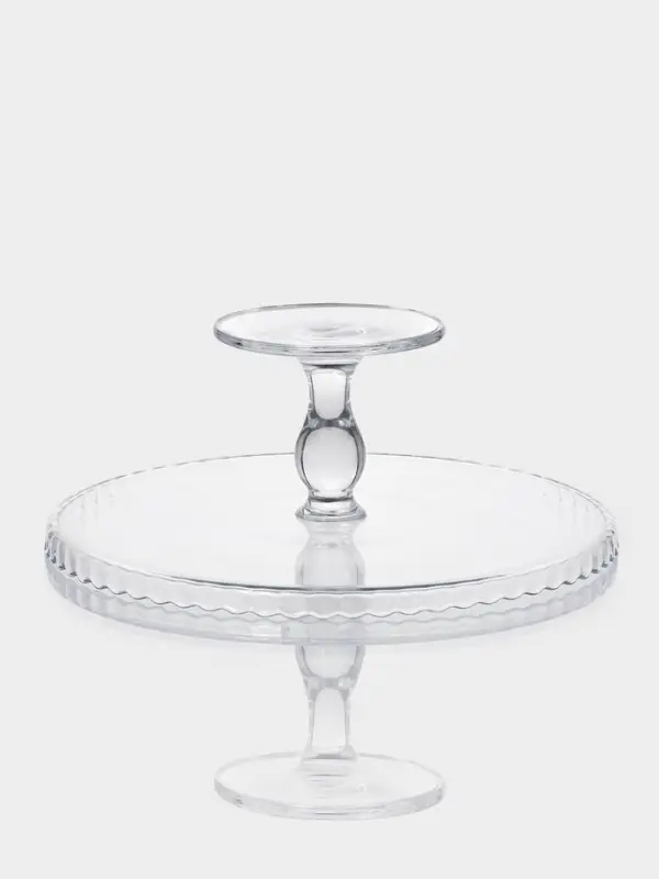 Подставка для торта Paşabah&ccedil;e Patisserie, с крышкой, для ножке, стекло, прозрачная
