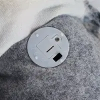 Фигура текстиль «Гном в черном» 50-70 см, телеск-е ножки, 1LED, LR1130х3 (в компл.),Т/БЕЛЫЙ
