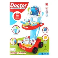 Игровой набор доктора в тележке &laquo;Лечим быстро&raquo;, 18 предметов