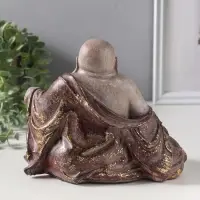 Фигура полистоун &laquo;Хотей с чётками&raquo;, с золотой патиной, 15.7&times;20.5&times;17 см